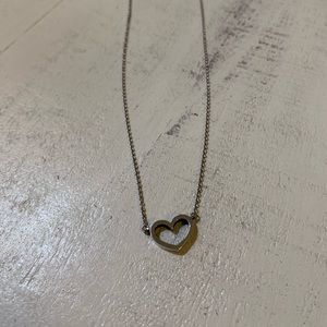 Sterling silver heart necklace